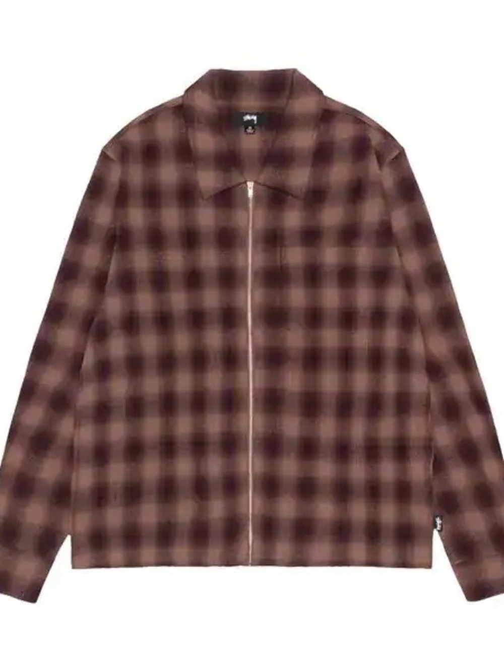 Stussy | Zip Twisted Yarn Plaid Shirt | XXL